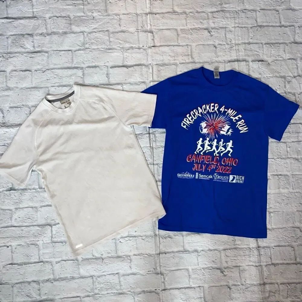 Starter/Gildan men S Crewneck short sleeve activewear t-shirt bundle